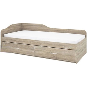 Bogdan Furniture I Легло Mod 2023 с чекмеджета, Сонома тъмна