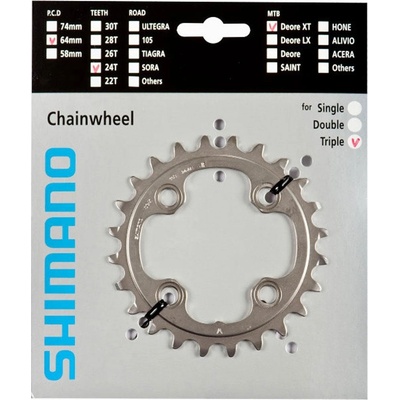 Shimano Prevodník 24z. FC-M780 XT strieb. 64mm