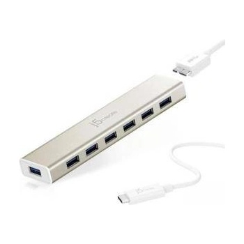 Image 1 of j5create Хъб 7портов J5 Create JCH377 USB3 Бял, J5-JCH377