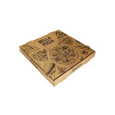 ECOFOL Krabice na pizzu 32x32x4 cm hnědá BELLA PIZZA ideal pack® bal/100 ks