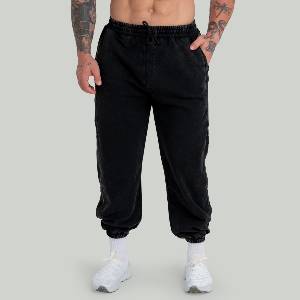GymBeam STRIX Мъжко долнище на анцуг Washed Black XXXL