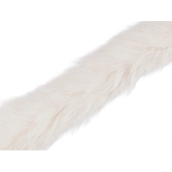 Všívacia odevná / dekoračná kožušina okrúhla šírka 5 cm - 1 m 1 Off White