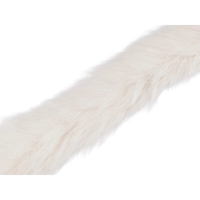 Všívacia odevná / dekoračná kožušina okrúhla šírka 5 cm - 1 m 1 Off White