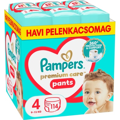 Pampers Premium Care Pants месечен пакет пелени 9-15kg Maxi 4 (114бр. ) (81772332)