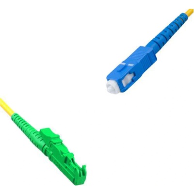 Conneu E2000-APC-SC-UPC, симплекс, сингъл мод OS2, 3 мм оптичен пач кабел, 15 метра (CNFJ-E2ASCOS2SYE3mm-15)