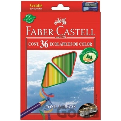 Pastelky ECO Triangular Faber Castell (36 farieb + strúhadlo)