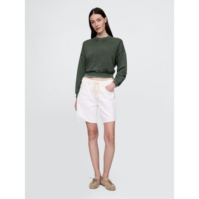 GAP 718297-00 džínové kraťasy Mid Rise '90s Loose Bermuda bílá