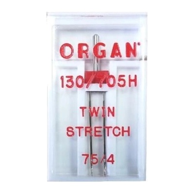 Dvojjehla ORGAN 130/705 H stretch, rozpich 4mm/75 – Zboží Dáma Dvojjehla ORGAN 130/705 H stretch, rozpich 4mm/75 – Zboží Dáma