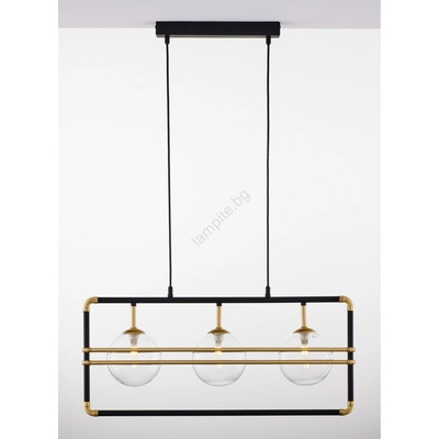 JUPITER 2030 - Пендел FIORI 3xG9/10W/230V черен/златист/прозрачен (10702030)