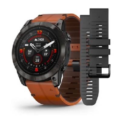 GARMIN Epix™ Pro (Gen 2) – Sapphire Edition | 51 mm Barva: Carbon Gray DLC Titanium / Chestnut Leather Band