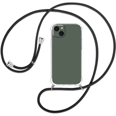 SES Průhledný silikonový ochranný kryt se šňůrkou na krk pro Xiaomi 14T Pro - černá 17418