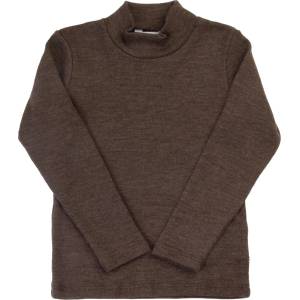 Joha Детски вълнен пуловер Joha Kid's Wool Blouse with Neck Merino base layer - Dark Brown - размер 160 (704-6199-0220)