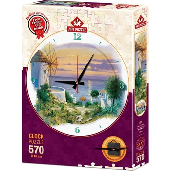 Art Puzzle Пъзел-часовник Art Puzzle от 570 части - Следобед на Егейско море (5005)