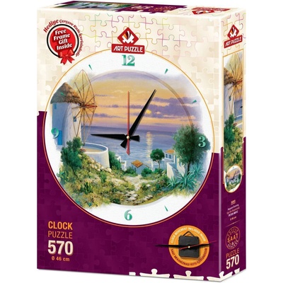 Art Puzzle Пъзел-часовник Art Puzzle от 570 части - Следобед на Егейско море (5005)
