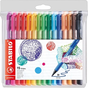 STABILO Комплект флумастери, Stabilo, pointMax, 15 цвята (ST488/15-01)