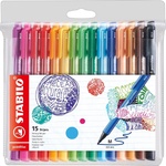 STABILO Комплект флумастери, Stabilo, pointMax ST488/15-01, 15 цвята (ST488/15-01)