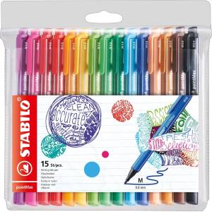 STABILO Комплект флумастери, Stabilo, pointMax ST488/15-01, 15 цвята (ST488/15-01)