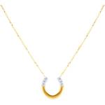 SAVICKI Колие с подкова, злато 585, с бели диаманти, 0.01К, 45 см