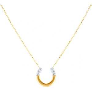 SAVICKI Колие с подкова, злато 585, с бели диаманти, 0.01К, 45 см