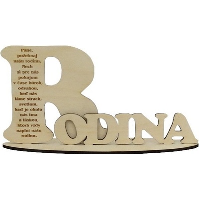 Citát na dreve: Pane požehnaj... (RODINA 3D)