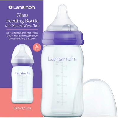 Lansinoh fľaša s cumlíkom fialová 160ml