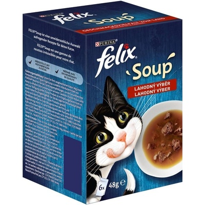 Purina Felix soup lahodný výběr 6 x 48 g