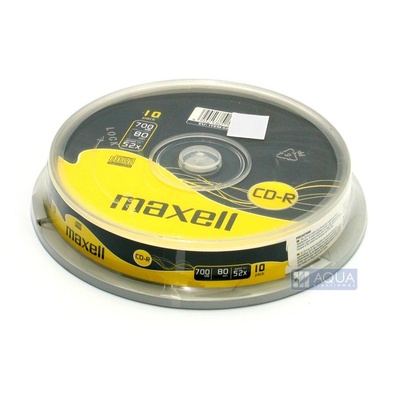 Maxell CD-R Maxell XL 700Mb, 80 мин, 52X, Кутия за торта, 10 бр. -624027.40. TW (624027.40.TE)