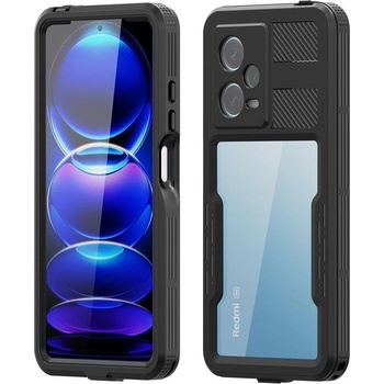 Xiaomi Redmi Note 12 Pro 5G REDPEPPER Водоустойчив / Удароустойчив Калъф + Скрийн Протектор - Черен, IP68