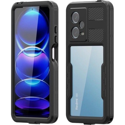 Xiaomi Redmi Note 12 Pro 5G REDPEPPER Водоустойчив / Удароустойчив Калъф + Скрийн Протектор - Черен, IP68