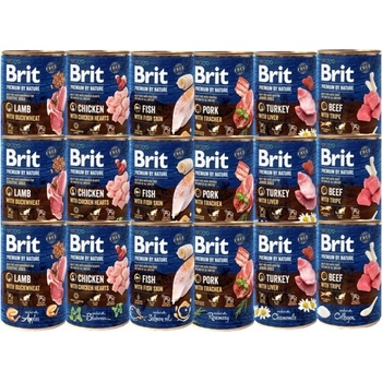 Brit Premium by Nature MIX 18x400г