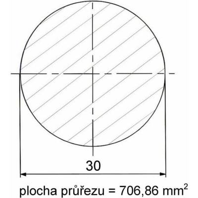 Kruhová ocel plná 30 mm – 6 m