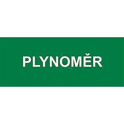 plastová cedulka, "PLYNOMĚR", 210x80mm