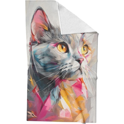 Takoy HT-00535 Rýchloschnúci uterák farebný mačací pohľad 50 x 90 cm