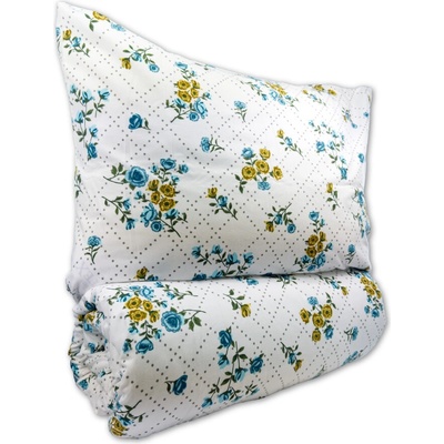 Brotex Obliečky krep Olivie blue hotelový uzáver 140x200 70x90