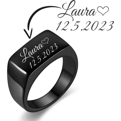 Šperky4U Personalizovaný ocelový prsten OPR301K