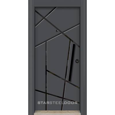 Starsteeldoor Блиндирана врата StarLife SD 555 Антрацит черно (цена без монтаж)