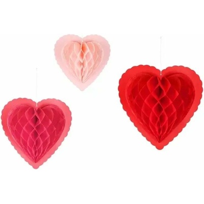 Závěsná dekorace pom pomy srdce 3 ks – Zboží Dáma