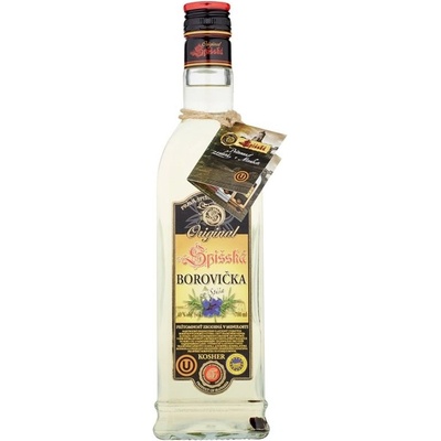 Spišská Borovička Originál Hranatá 40% 0,7 l (čistá fľaša)
