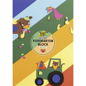 FOLIA Декоративен картон, 2 страници, A3, 300 г, 10 листа, FOLIA, Basic", смесени цветове 607 (607)