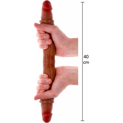 ToyJoy Get Real Foreskin Double Dong 40 cm Caramel skin tone