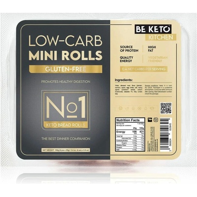 BeKeto Keto chlebové rožky Nízkosacharidové mini rožky 100 g