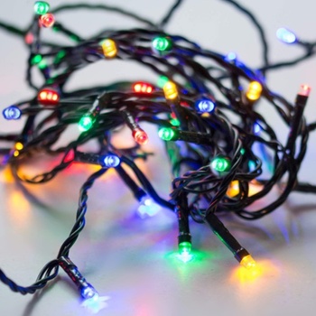 MagicHome Vonkajšia svetelná reťaz Ceibo 48 LED multicolor 8 funkcií časovač na baterky L-3,50 m