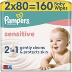 Pampers Мокри кърпички Pampers Sensitive - 2x80 броя