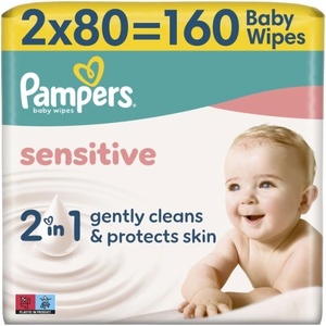 Pampers Мокри кърпички Pampers Sensitive - 2x80 броя