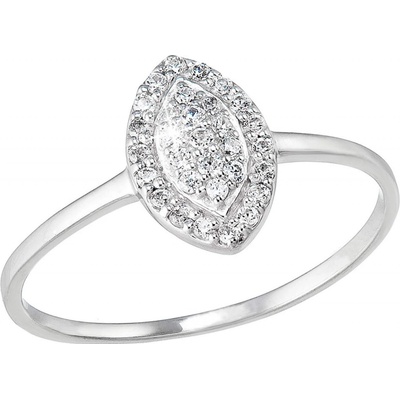 Evolution Group Stříbrný prsten se zirkony bílý 885004.1