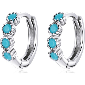 Olivie strieborné tyrkysové krúžky 5274