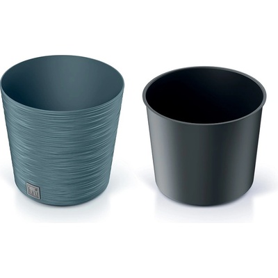Prosperplast Kvetináč FURU ROUND s vkladom 25 cm modrý