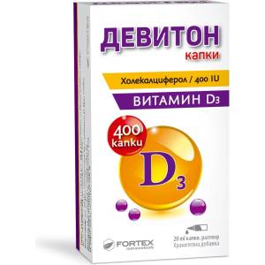 Fortex Девитон Капки, 400 IU, 20 ml, Fortex