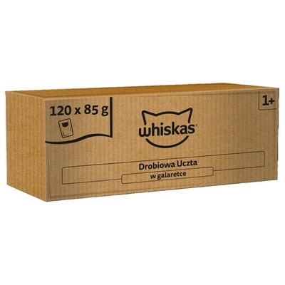 WHISKAS krmivo s hydinovým mäsom v želé 120 x 120+40 ZADARMO 85 g