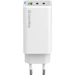 ColorWay AC зарядно устройство GaN Mini CW-CHS058PD-WT 65W PD порт PPS USB (USB-2C1A) бяло (CW-CHS058PD-WT)